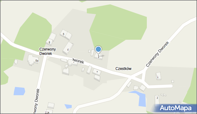 Mysłakowice, Czerwony Dworek, 2, mapa Mysłakowice