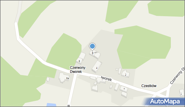 Mysłakowice, Czerwony Dworek, 6, mapa Mysłakowice