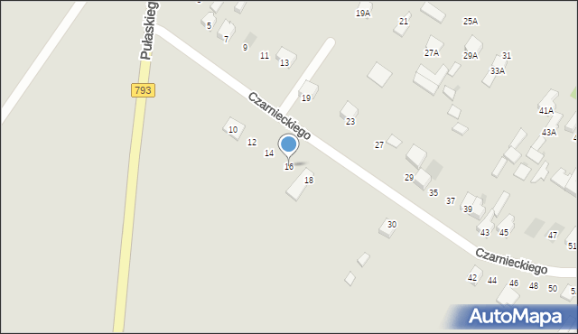 Myszków, Czarnieckiego Stefana, hetm., 16, mapa Myszków