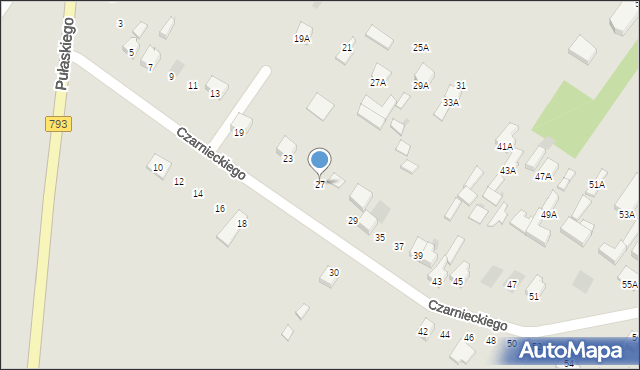 Myszków, Czarnieckiego Stefana, hetm., 27, mapa Myszków