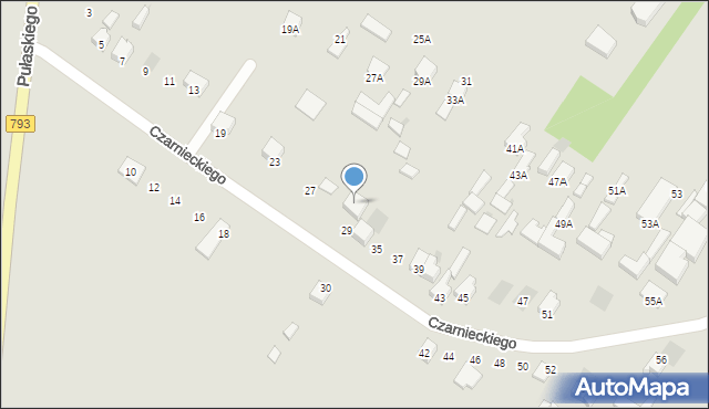 Myszków, Czarnieckiego Stefana, hetm., 29, mapa Myszków