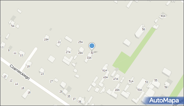 Myszków, Czarnieckiego Stefana, hetm., 31, mapa Myszków