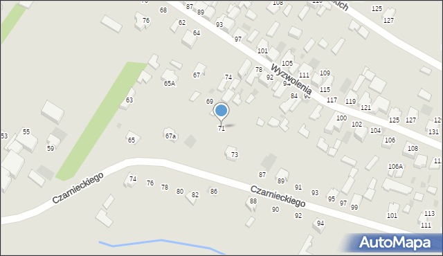 Myszków, Czarnieckiego Stefana, hetm., 71, mapa Myszków
