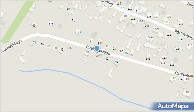 Myszków, Czarnieckiego Stefana, hetm., 90, mapa Myszków