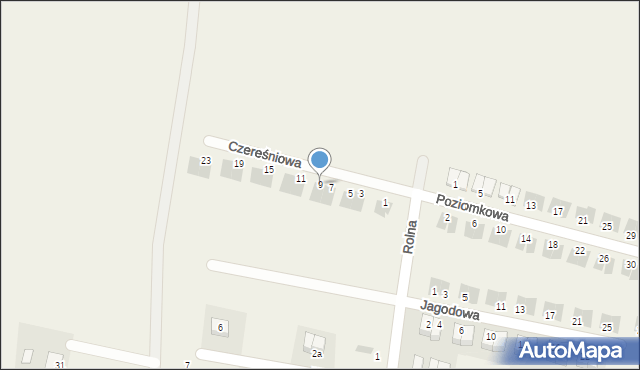Nadolice Małe, Czereśniowa, 9, mapa Nadolice Małe