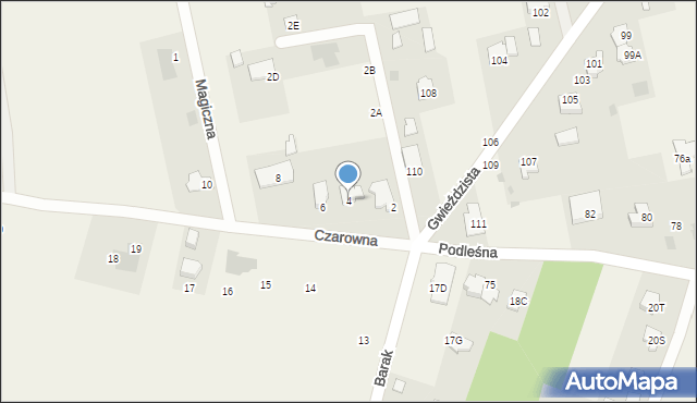 Natalin, Czarowna, 4, mapa Natalin