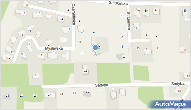 Niemcz, Czarnoleska, 11, mapa Niemcz