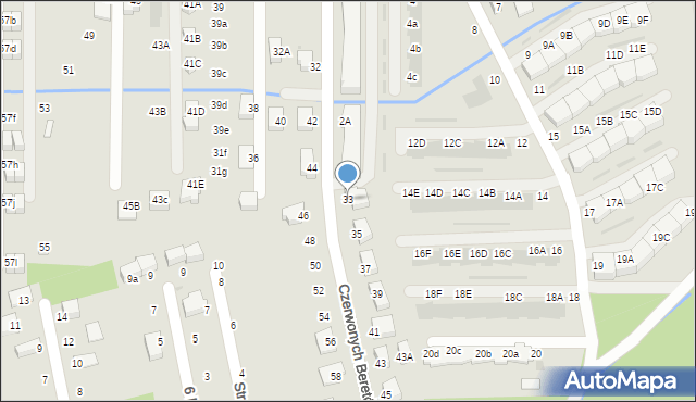 Niepołomice, Czerwonych Beretów, 33, mapa Niepołomice