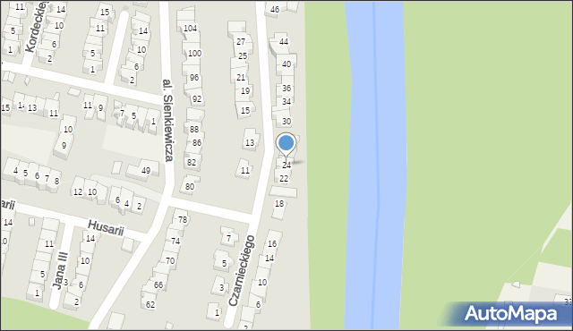 Nieporęt, Czarnieckiego Stefana, hetm., 24, mapa Nieporęt