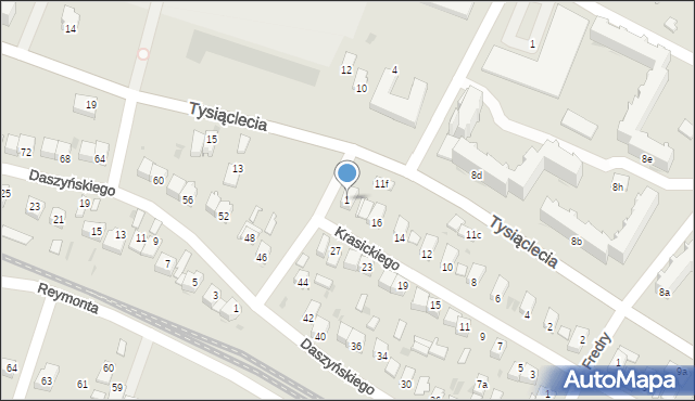 Nisko, Czarnieckiego Stefana, hetm., 1, mapa Nisko