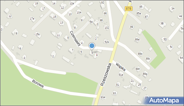 Nisko, Czerniawy, 3, mapa Nisko