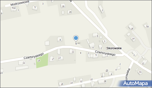 Nowa Góra, Czartoryskiego Augusta, 6, mapa Nowa Góra