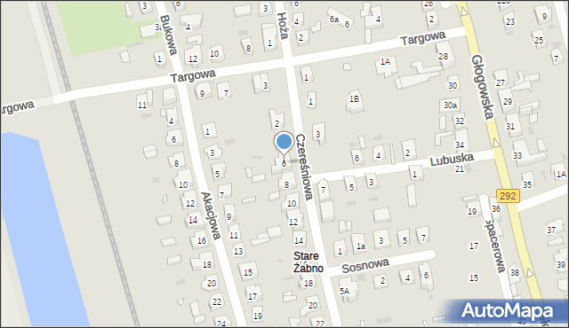 Nowa Sól, Czereśniowa, 6, mapa Nowa Sól