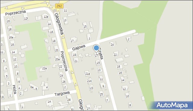 Nowa Sól, Czysta, 17, mapa Nowa Sól