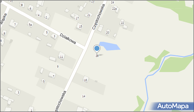 Nowa Wieś, Częstochowska, 18, mapa Nowa Wieś