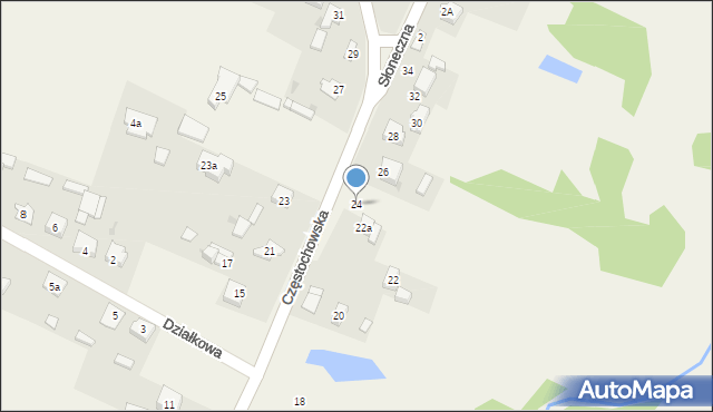 Nowa Wieś, Częstochowska, 24, mapa Nowa Wieś