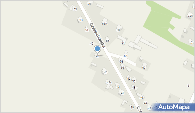 Nowa Wieś, Częstochowska, 47, mapa Nowa Wieś
