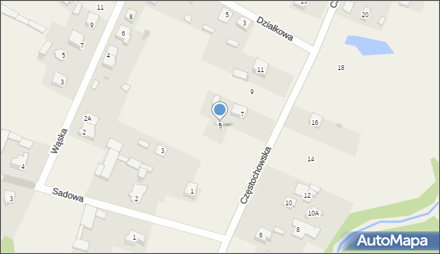 Nowa Wieś, Częstochowska, 5, mapa Nowa Wieś