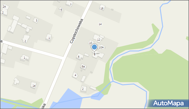 Nowa Wieś, Częstochowska, 8, mapa Nowa Wieś