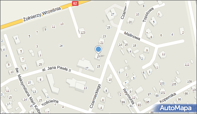 Nowy Dwór Mazowiecki, Czarnieckiego Stefana, hetm., 17, mapa Nowy Dwór Mazowiecki