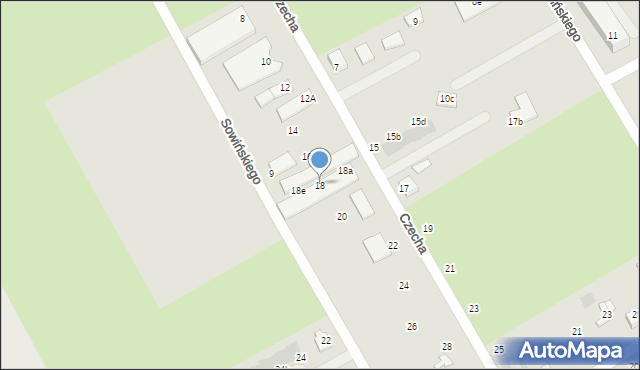 Nowy Sącz, Czecha Bronisława, 18, mapa Nowego Sącza