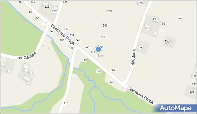 Okocim, Czerwona Droga, 267, mapa Okocim