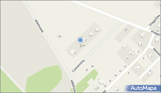 Okuniew, Czeremchy, 10, mapa Okuniew