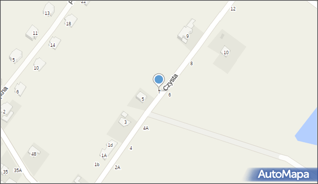 Opacz Mała, Czysta, 7, mapa Opacz Mała