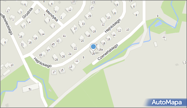 Opatów, Czerwińskiego Jerzego, hm., 20, mapa Opatów