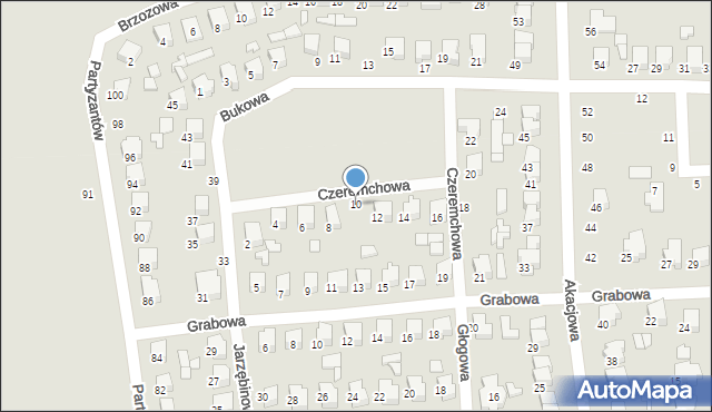 Opoczno, Czeremchowa, 10, mapa Opoczno