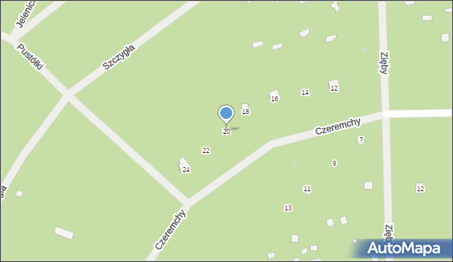 Osiedle Wilga, Czeremchy, 20, mapa Osiedle Wilga