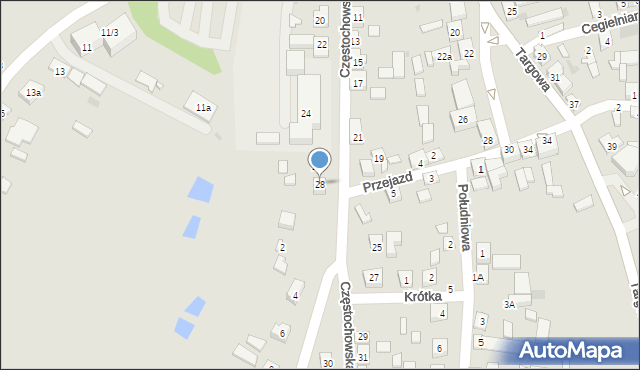Osjaków, Częstochowska, 28, mapa Osjaków