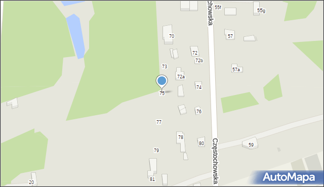 Osjaków, Częstochowska, 75, mapa Osjaków