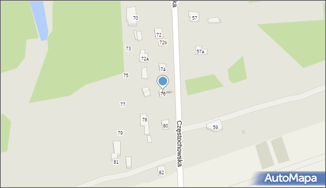 Osjaków, Częstochowska, 76, mapa Osjaków