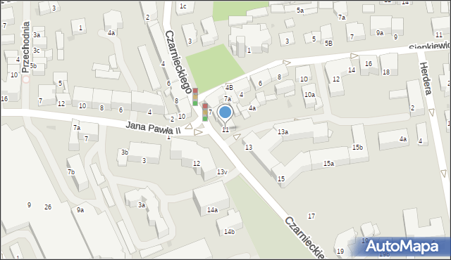 Ostróda, Czarnieckiego Stefana, hetm., 11, mapa Ostróda