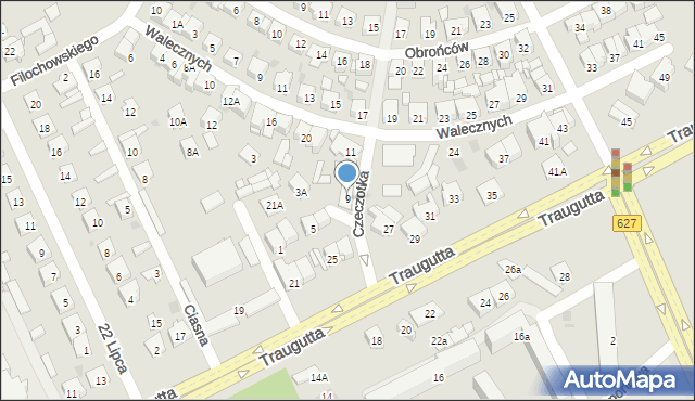 Ostrołęka, Czeczotka, 9, mapa Ostrołęka