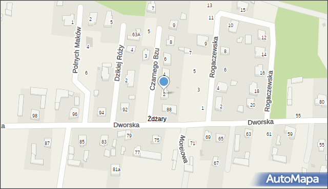 Ostrów, Czarnego Bzu, 2, mapa Ostrów