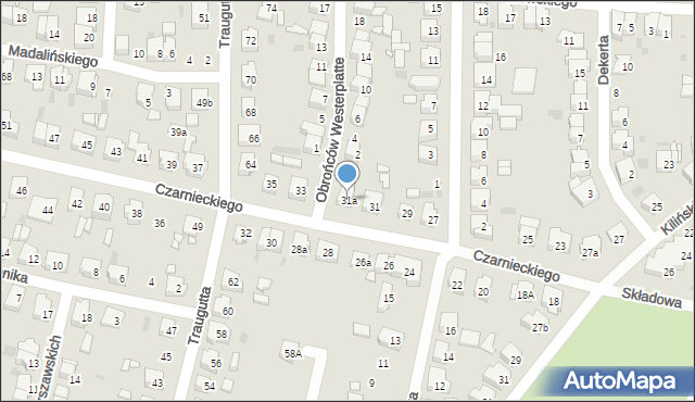 Ostrów Wielkopolski, Czarnieckiego Stefana, hetm., 31a, mapa Ostrów Wielkopolski