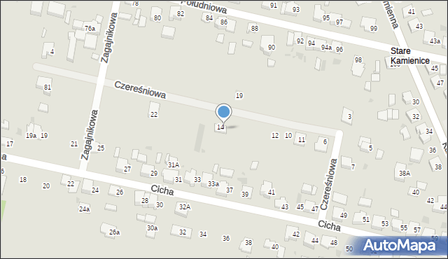 Ostrów Wielkopolski, Czereśniowa, 16, mapa Ostrów Wielkopolski