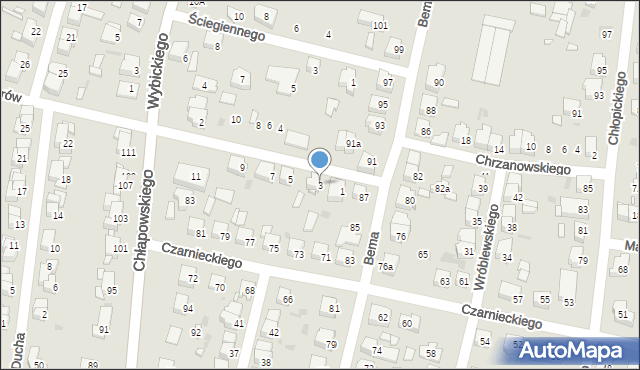 Ostrów Wielkopolski, Czerwonych Kosynierów, 3, mapa Ostrów Wielkopolski