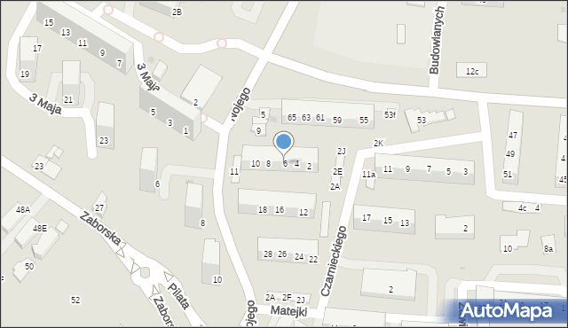 Oświęcim, Czarnieckiego Stefana, hetm., 6, mapa Oświęcimia