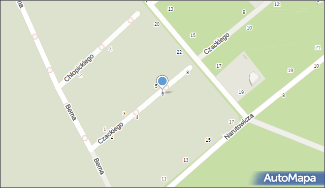 Otwock, Czackiego Tadeusza, 6, mapa Otwock