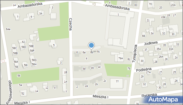 Otwock, Czecha Bronisława, 6b, mapa Otwock