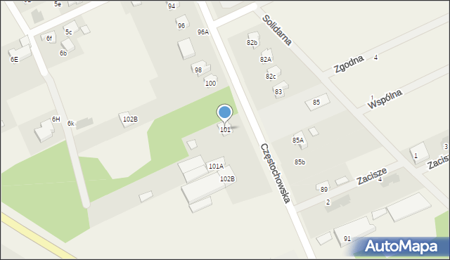 Otwock Mały, Częstochowska, 101, mapa Otwock Mały