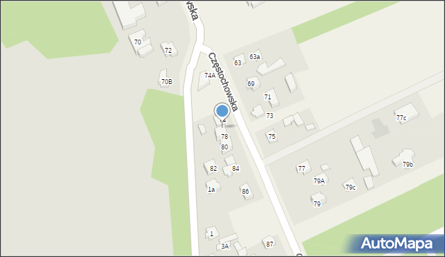 Otwock Mały, Częstochowska, 76, mapa Otwock Mały