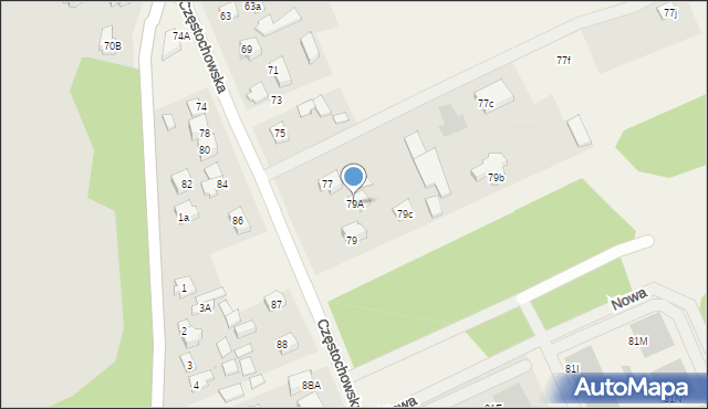 Otwock Mały, Częstochowska, 79A, mapa Otwock Mały