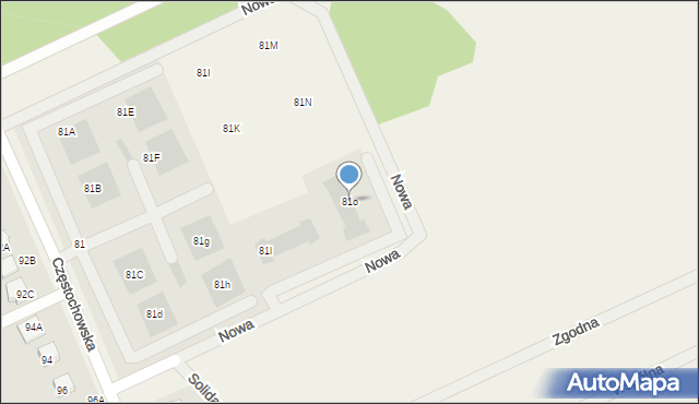 Otwock Mały, Częstochowska, 81o, mapa Otwock Mały