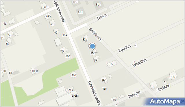 Otwock Mały, Częstochowska, 82c, mapa Otwock Mały