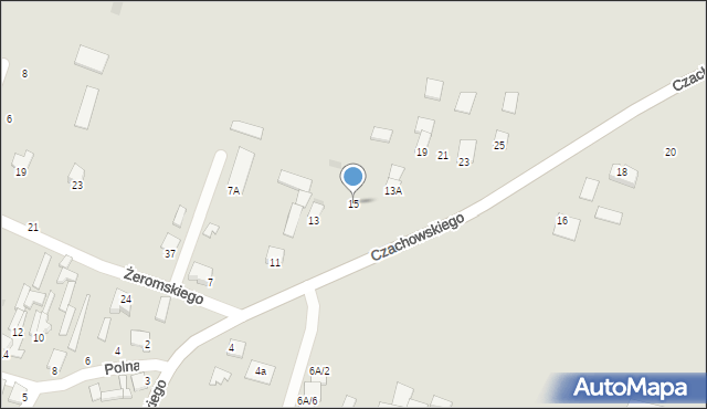 Ożarów, Czachowskiego Dionizego, płk., 15, mapa Ożarów