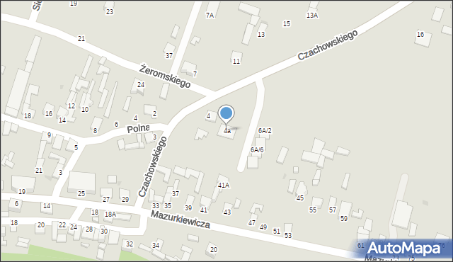 Ożarów, Czachowskiego Dionizego, płk., 4a, mapa Ożarów